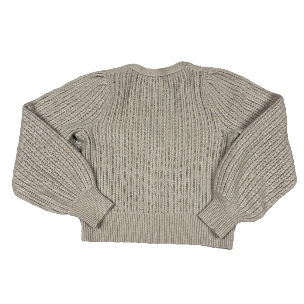 White + Warren Cardigan Sweater Womens Small Beige Cashmere Quiet Luxury Soft - Picture 6 of 6
